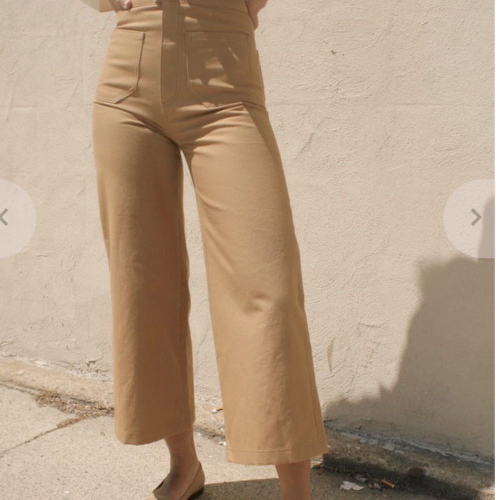 Lykke wullf sandi pant in tan canvas XS